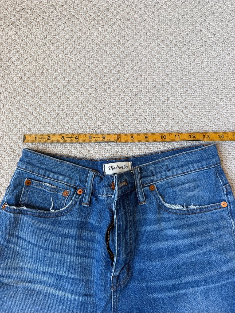 Madewell Wide Leg Blue Denim Jeans - Women's - Picture 6 of 7